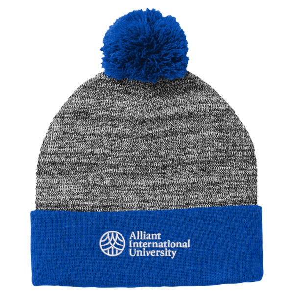   - Sport Tek Heather Pom Pom Beanie Thumbnail